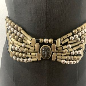 Unique Vintage Silver/ Gold Beaded Belt